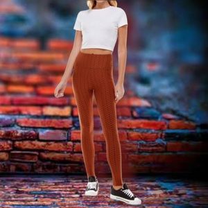 Honeycomb Texture Skinny Leggings